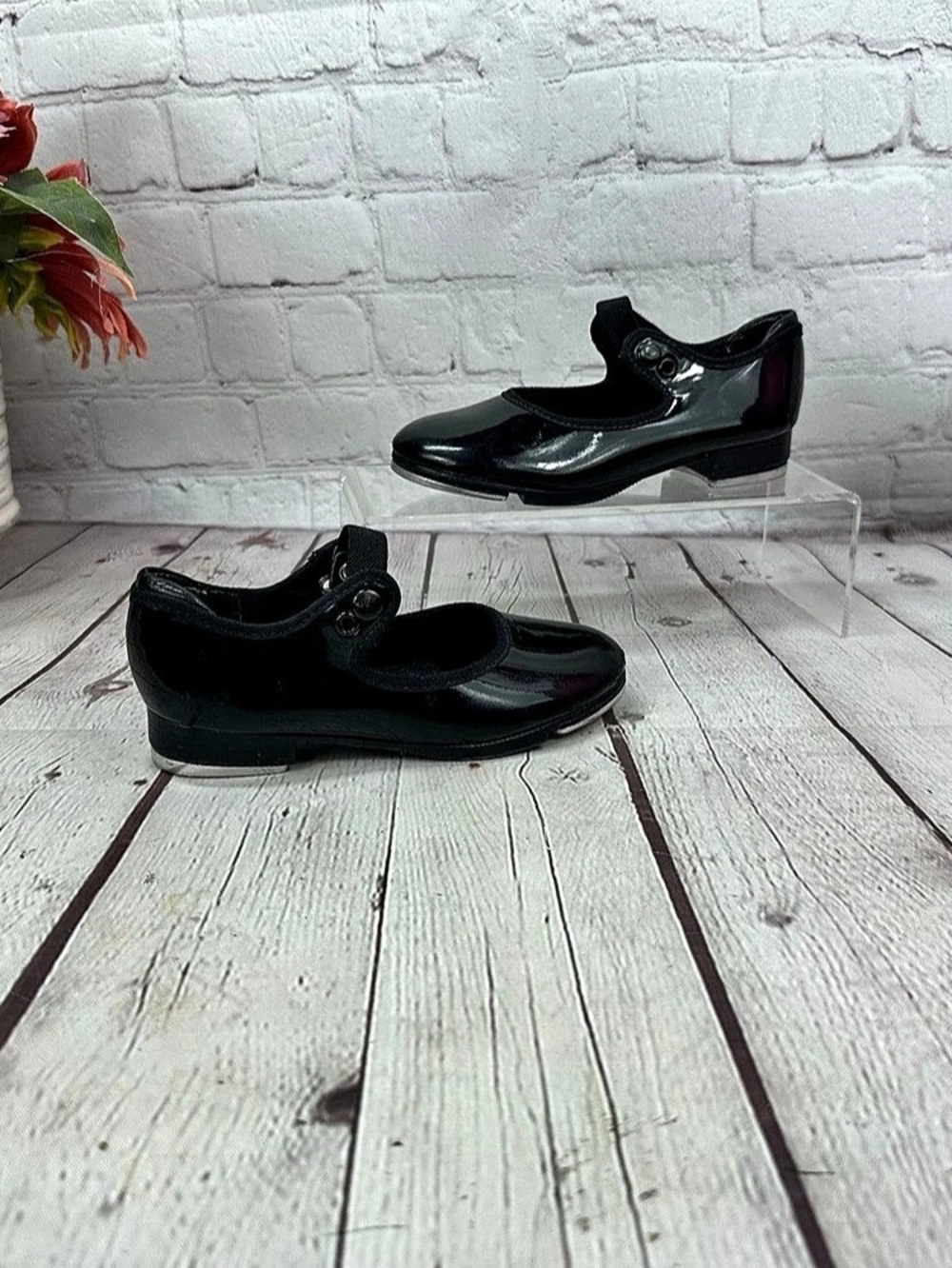 Capezio Black Character Shoes tap dance little girl 9.5 N costume recital